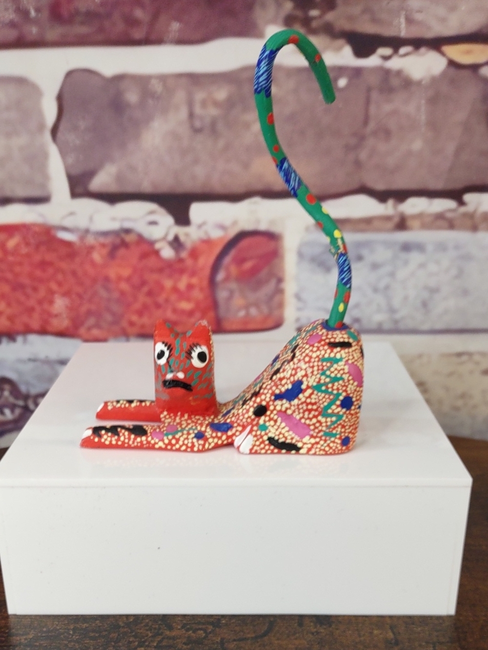 Artisan Crafted Alebrijes Cat Figure